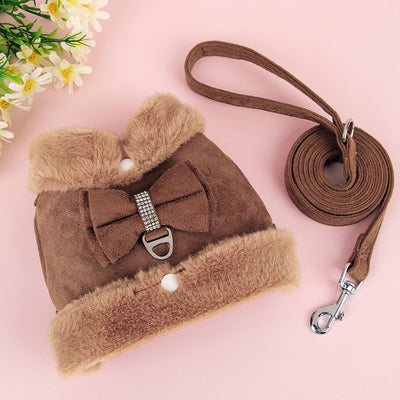 Warm Winter Dog Harness and Leash Set